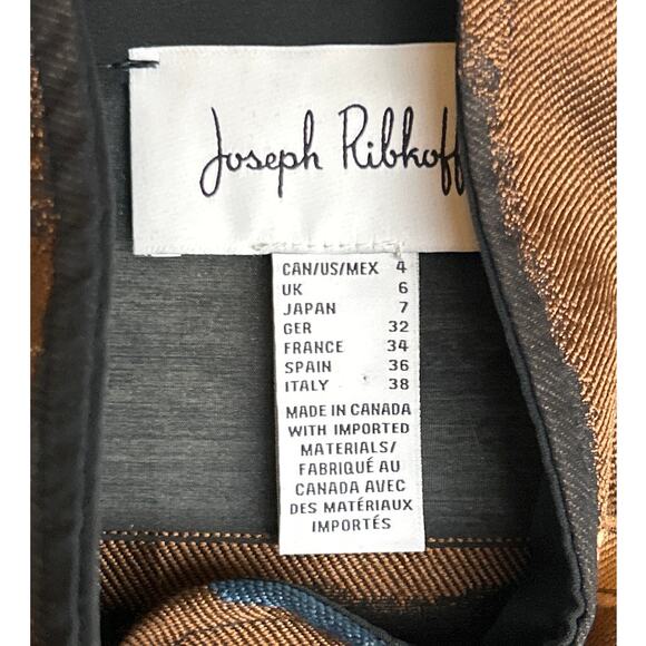 Joseph Ribkoff Women's 4 Abstract Mandarin Collar 3/4 sleeve jacket lightweight - Picture 5 of 9